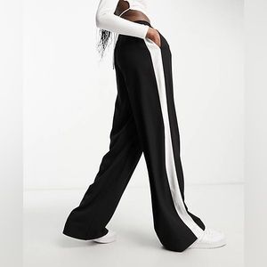 Aritzia Wilfred Buffon Jogger Trouser Elastic Waist Tuxedo Stripe Medium